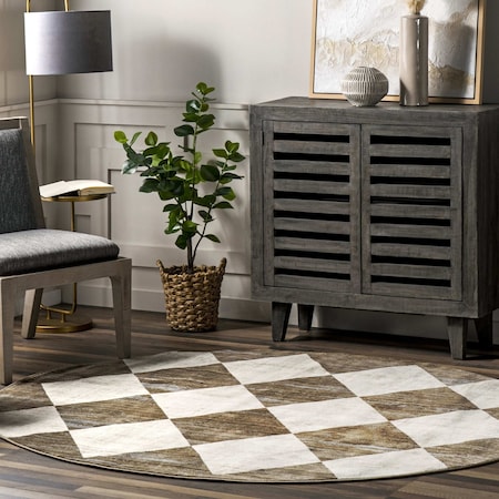 Nuloom Meline Checkered Fringe Area Rug 6ft 7in x 10ft 2in BDSN31A-O6709